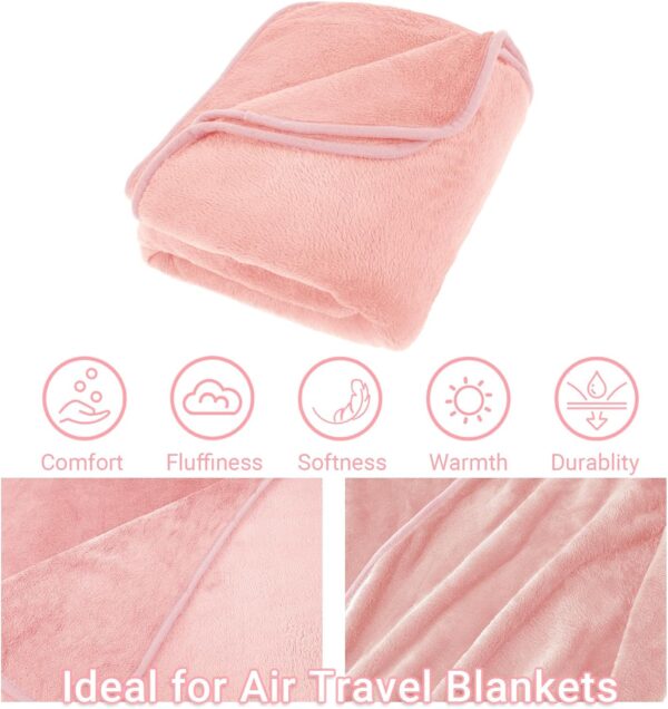 3 in 1 Travel Pillow and Blanket Set, Premium Soft 300 GSM Thick Airplane Blanke... - Image 3