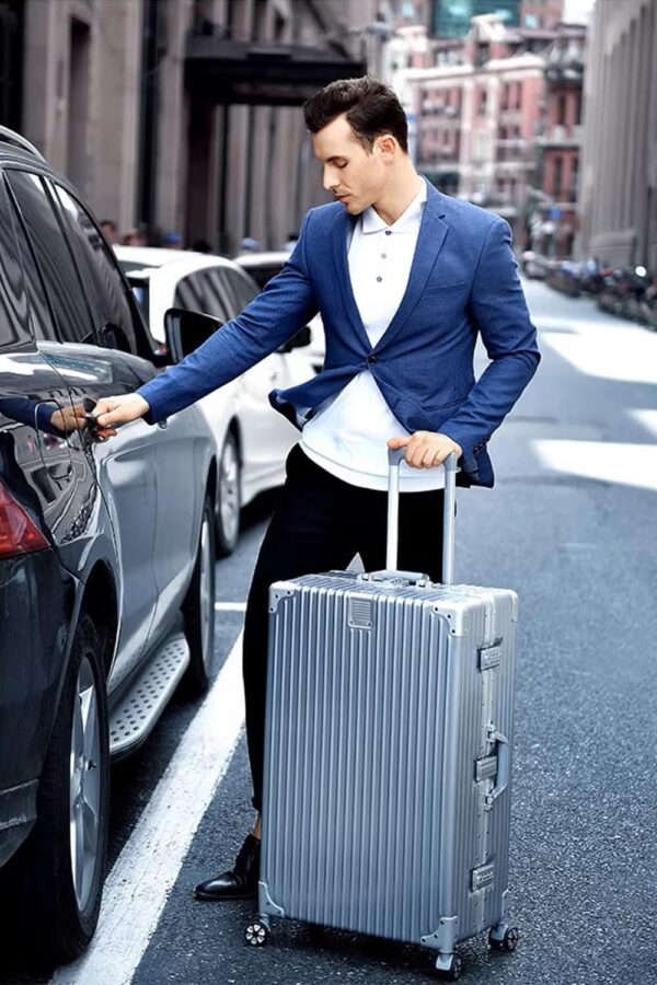 HotWay Carry On Luggage with Aluminum Frame, 20 Inch PC Hard Shell Suitcase with... - Image 7