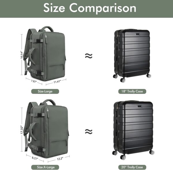 Large Carry-on Travel Backpack For Women Men Flight Approved, Personal Item Back... - Image 6
