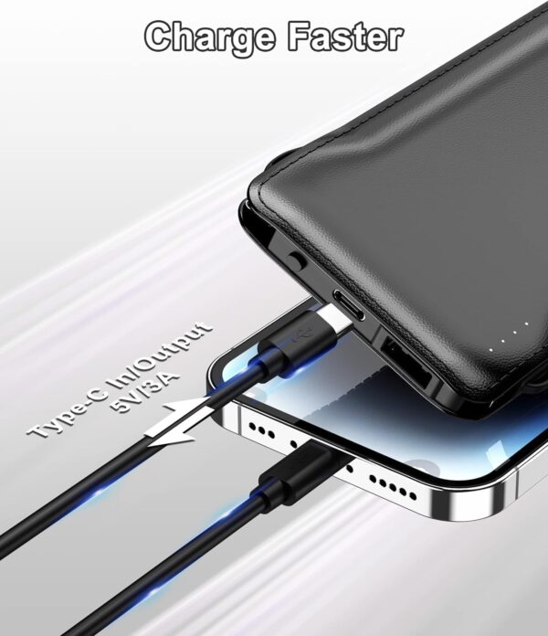 TG90° Portable Charger with Cords 10000mAh Power Bank with Built in Cables Batte... - Image 3