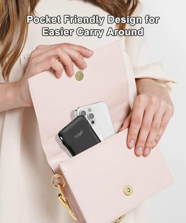 TG90° Portable Charger with Cords 10000mAh Power Bank with Built in Cables Batte... - Image 7
