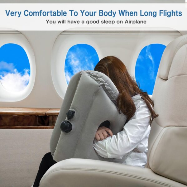 digi Travel Pillow for Airplane, Inflatable Plane Travel Pillow for Sleeping,Use... - Image 4