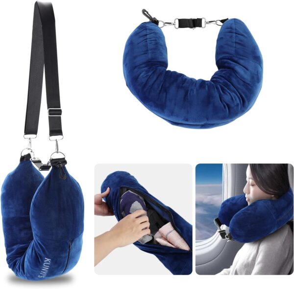 Kunyi's Travel Pillow You Stuff with Clothes As Carry-On Luggage Fits 5 Days of ... - Image 2